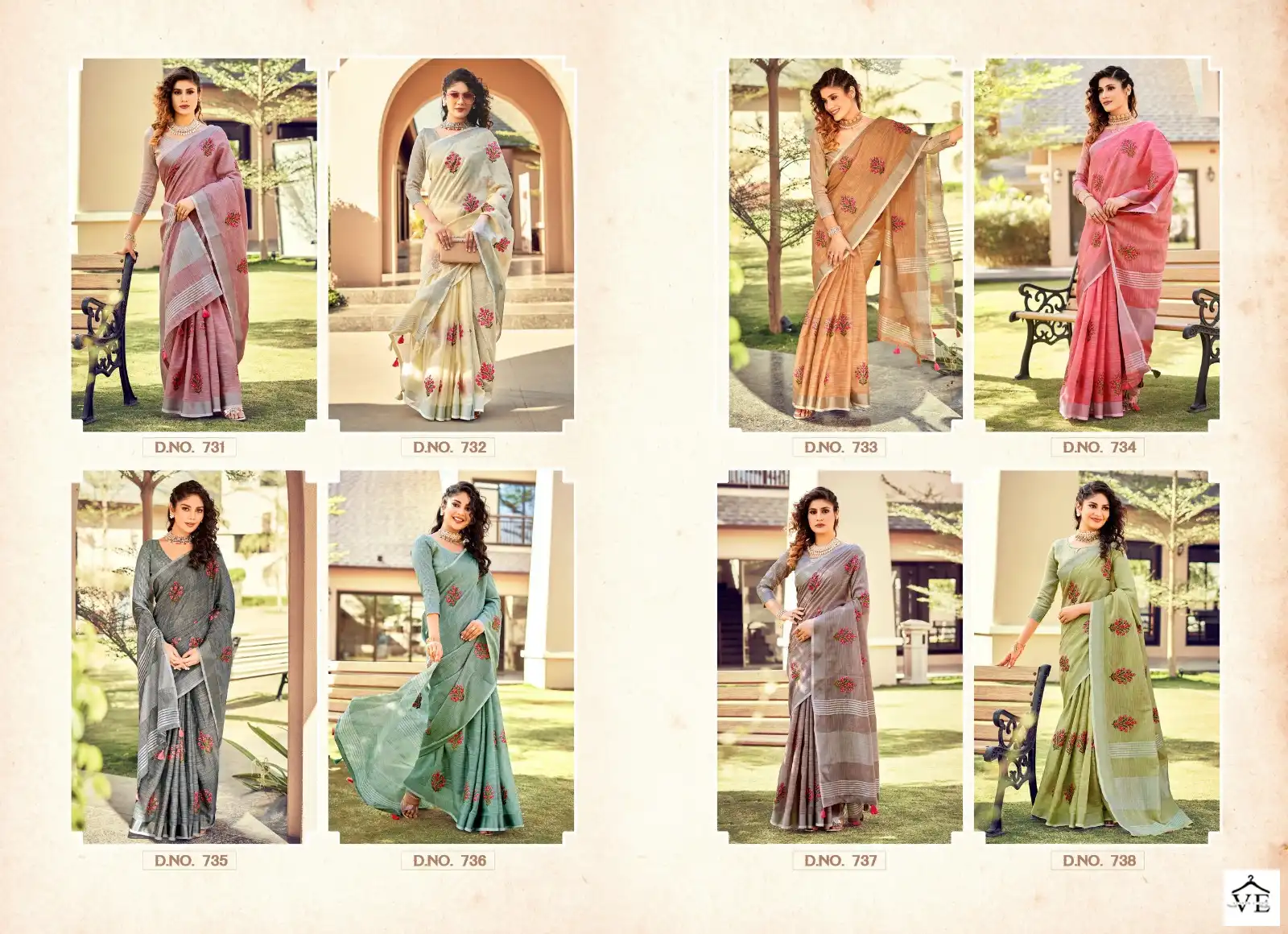Stylewell Kavya Vol-4 Linen Wholesale Saree Catalog — Wholesale Sarees, MPA wholesale from Surat — view 9