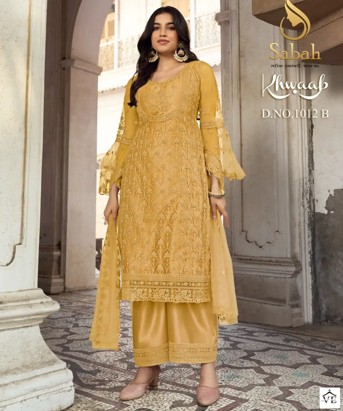 Sabah Khwaab 1012 Color Plus Heavy Butterfly Net Wholesale Designer Suit Catalog — Wholesale Salwar Suits, MPA wholesale from Surat — view 1
