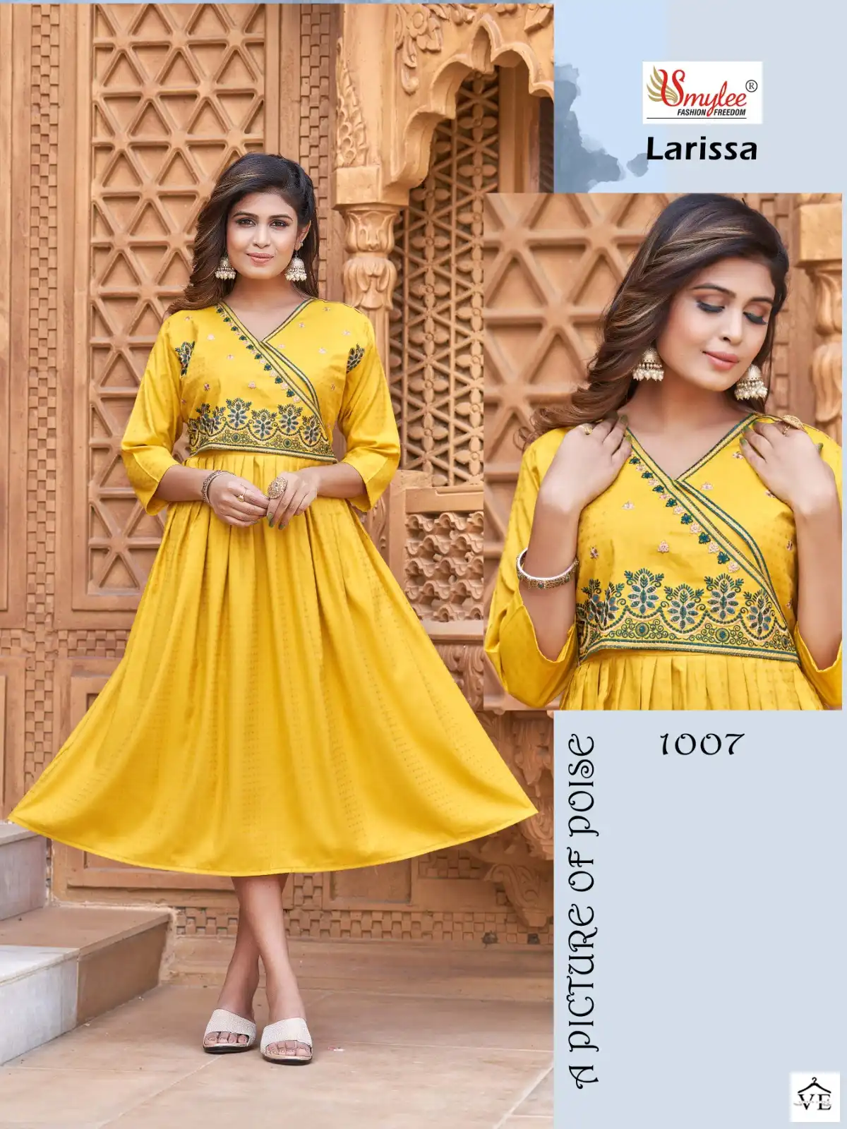 Smylee Larissa Heavy Rayon Wholesale Kurti Catalog — Wholesale Kurtis, MPA wholesale from Surat - Gallery Image 6