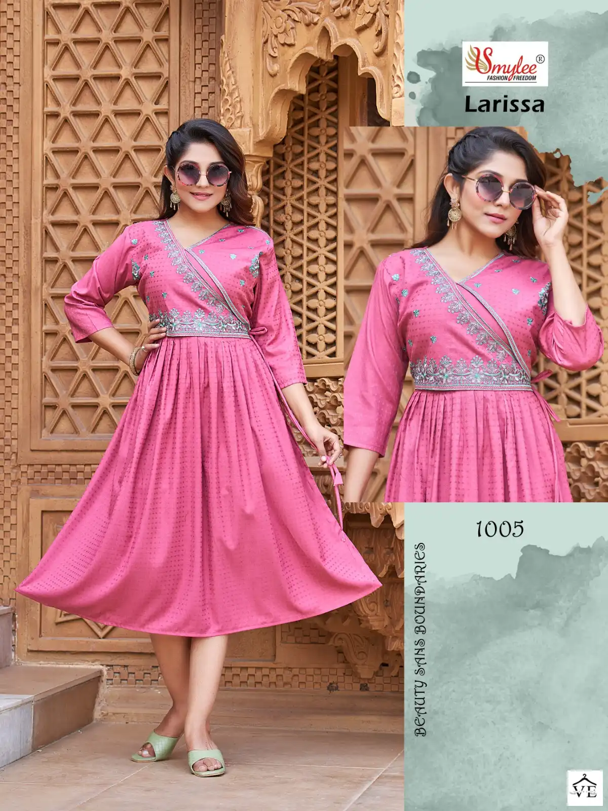 Smylee Larissa Heavy Rayon Wholesale Kurti Catalog — Wholesale Kurtis, MPA wholesale from Surat - Gallery Image 8