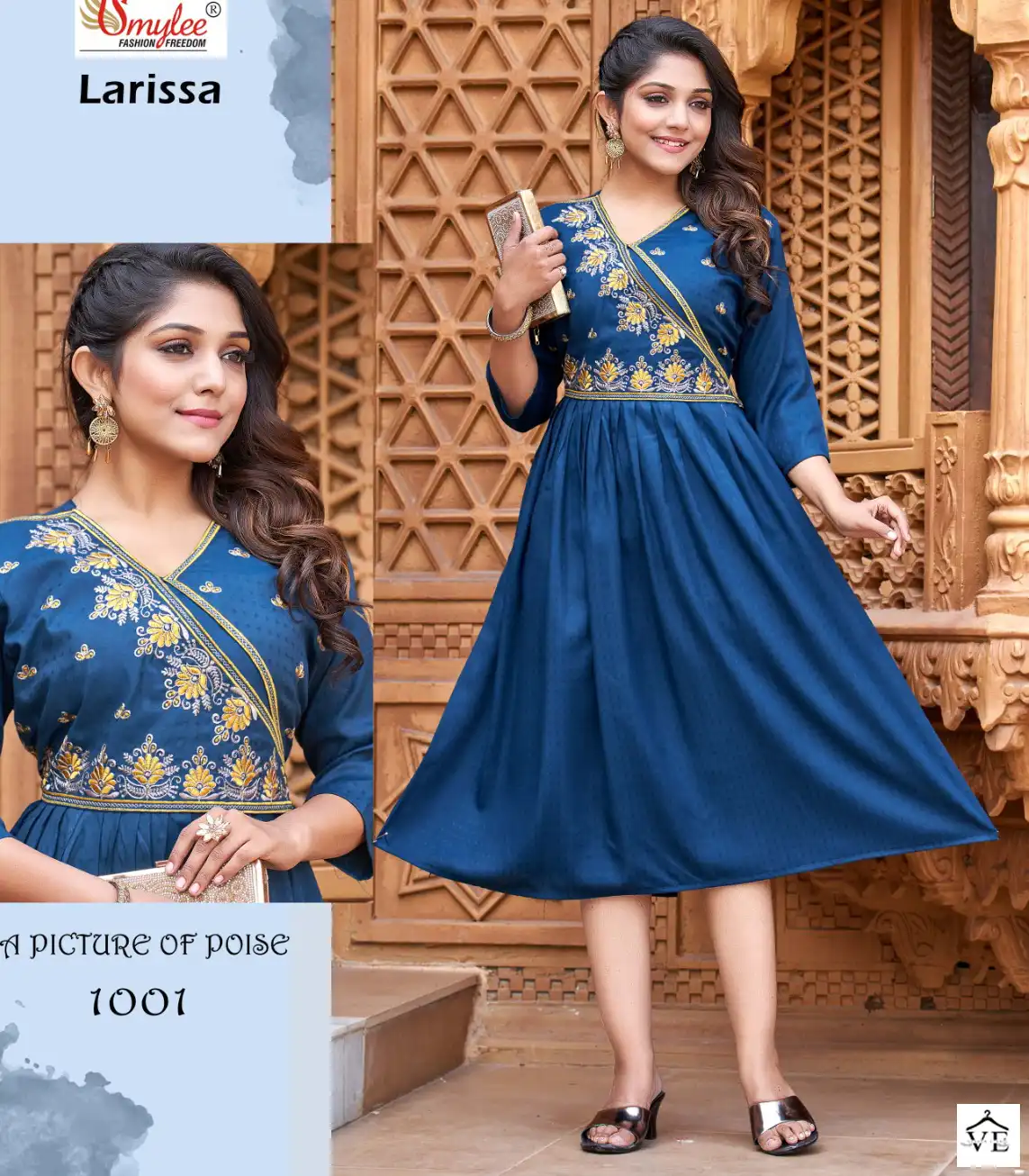Smylee Larissa Heavy Rayon Wholesale Kurti Catalog — Wholesale Kurtis, MPA wholesale from Surat — view 1