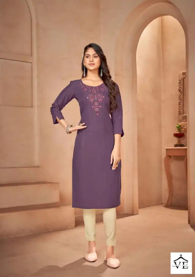 Kalaroop Lily Vol 23 Heavy Rayon Wholesale Kurti Catalog — Wholesale Kurtis, MPA wholesale from Surat - Gallery Image 3