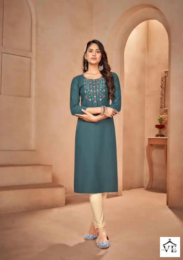 Kalaroop Lily Vol 23 Heavy Rayon Wholesale Kurti Catalog — Wholesale Kurtis, MPA wholesale from Surat - Gallery Image 4