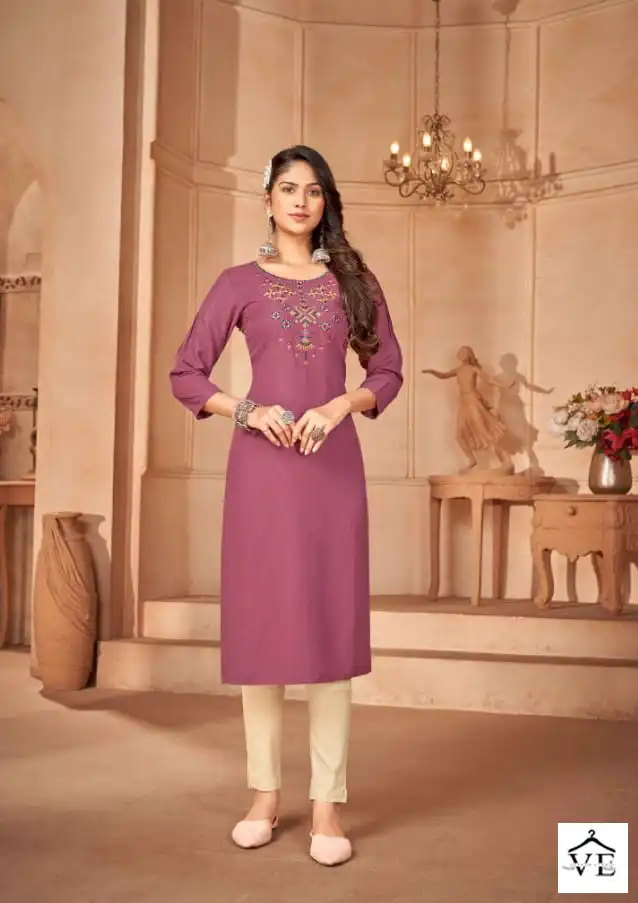 Kalaroop Lily Vol 23 Heavy Rayon Wholesale Kurti Catalog — Wholesale Kurtis, MPA wholesale from Surat - Gallery Image 5