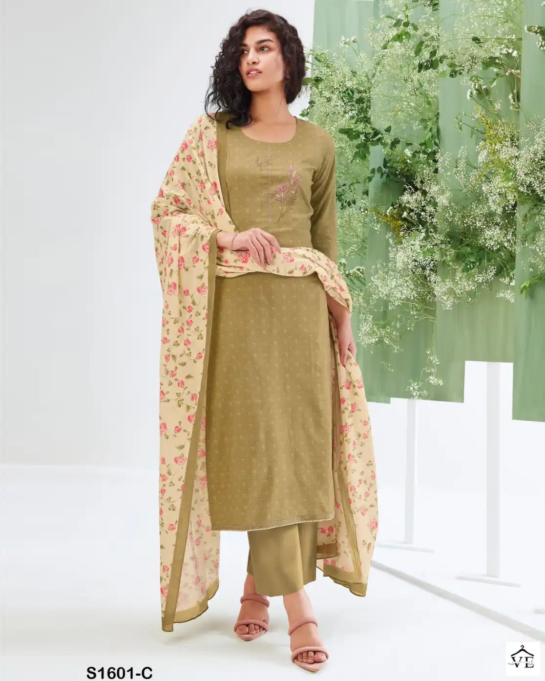 Ganga Lipika 1601 Premium Cotton Wholesale Salwar Suit Catalog — Wholesale Salwar Suits, MPA wholesale from Surat — view 1