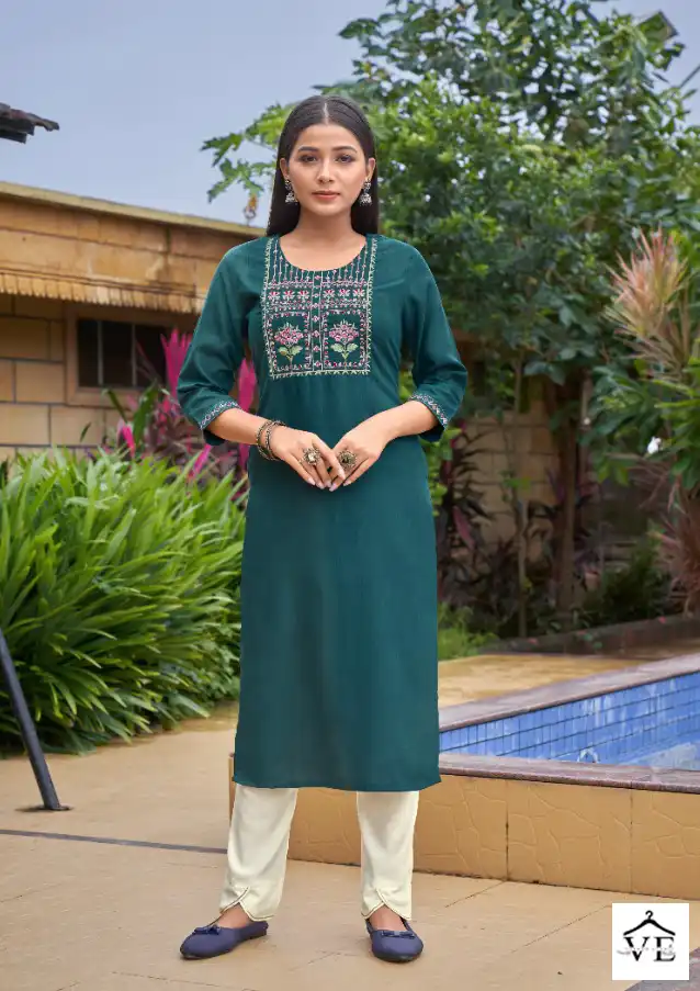 Kalaroop Liza Vol 3 Fancy Rayon Wholesale Kurti Catalog — Wholesale Kurtis, MPA wholesale from Surat - Gallery Image 5