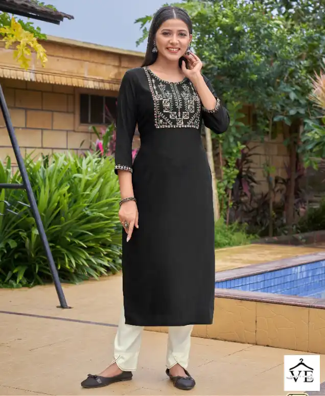 Kalaroop Liza Vol 3 Fancy Rayon Wholesale Kurti Catalog — Wholesale Kurtis, MPA wholesale from Surat — view 1