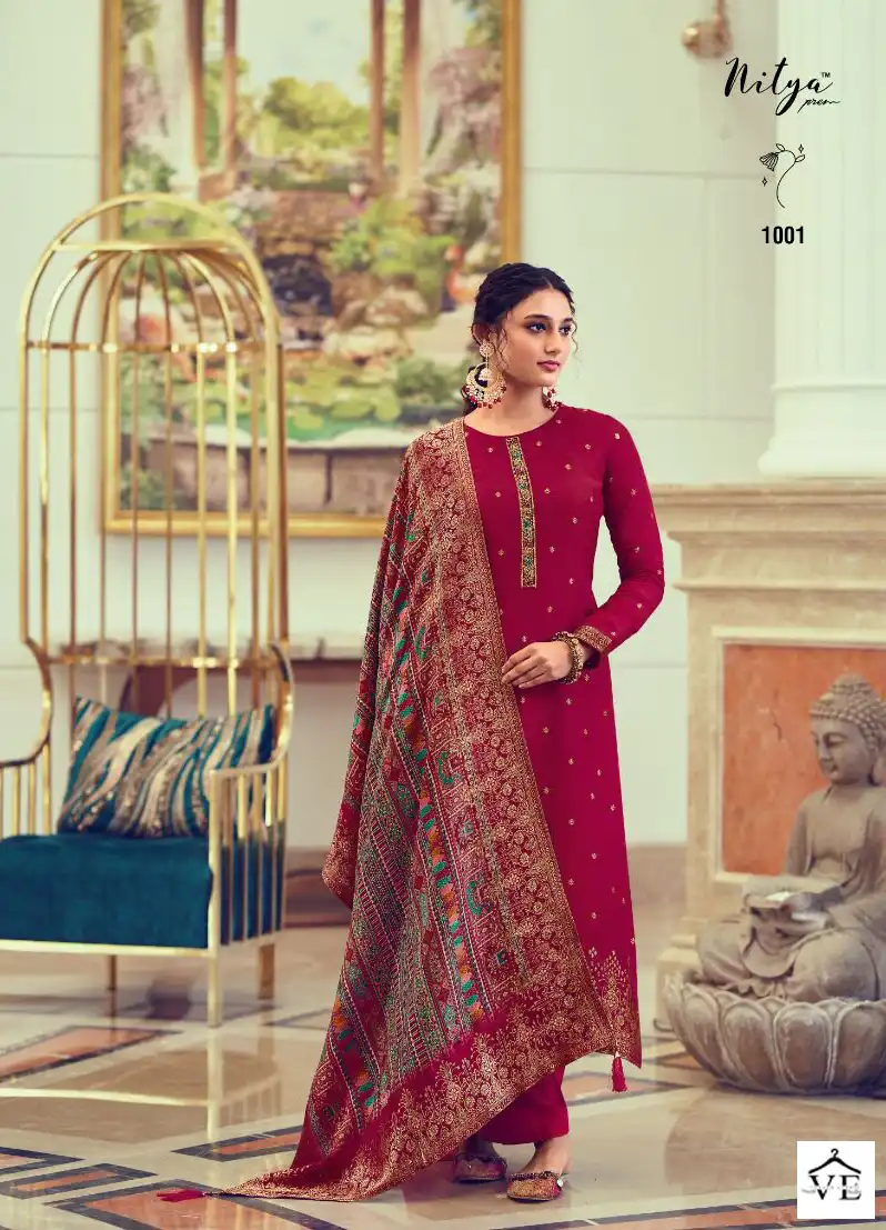 LT Nitya Vol -187 Dola Jacquard Wholesale Salwar Suit Catalog — Wholesale Salwar Suits, MPA wholesale from Surat - Gallery Image 3