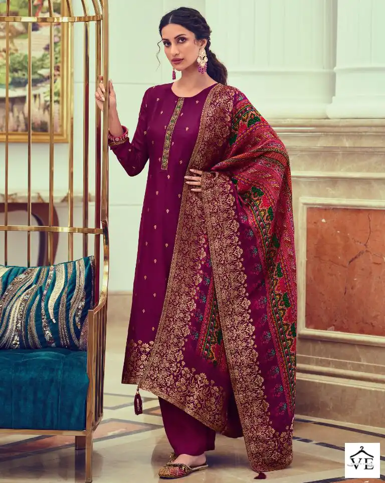 LT Nitya Vol -187 Dola Jacquard Wholesale Salwar Suit Catalog — Wholesale Salwar Suits, MPA wholesale from Surat — view 1
