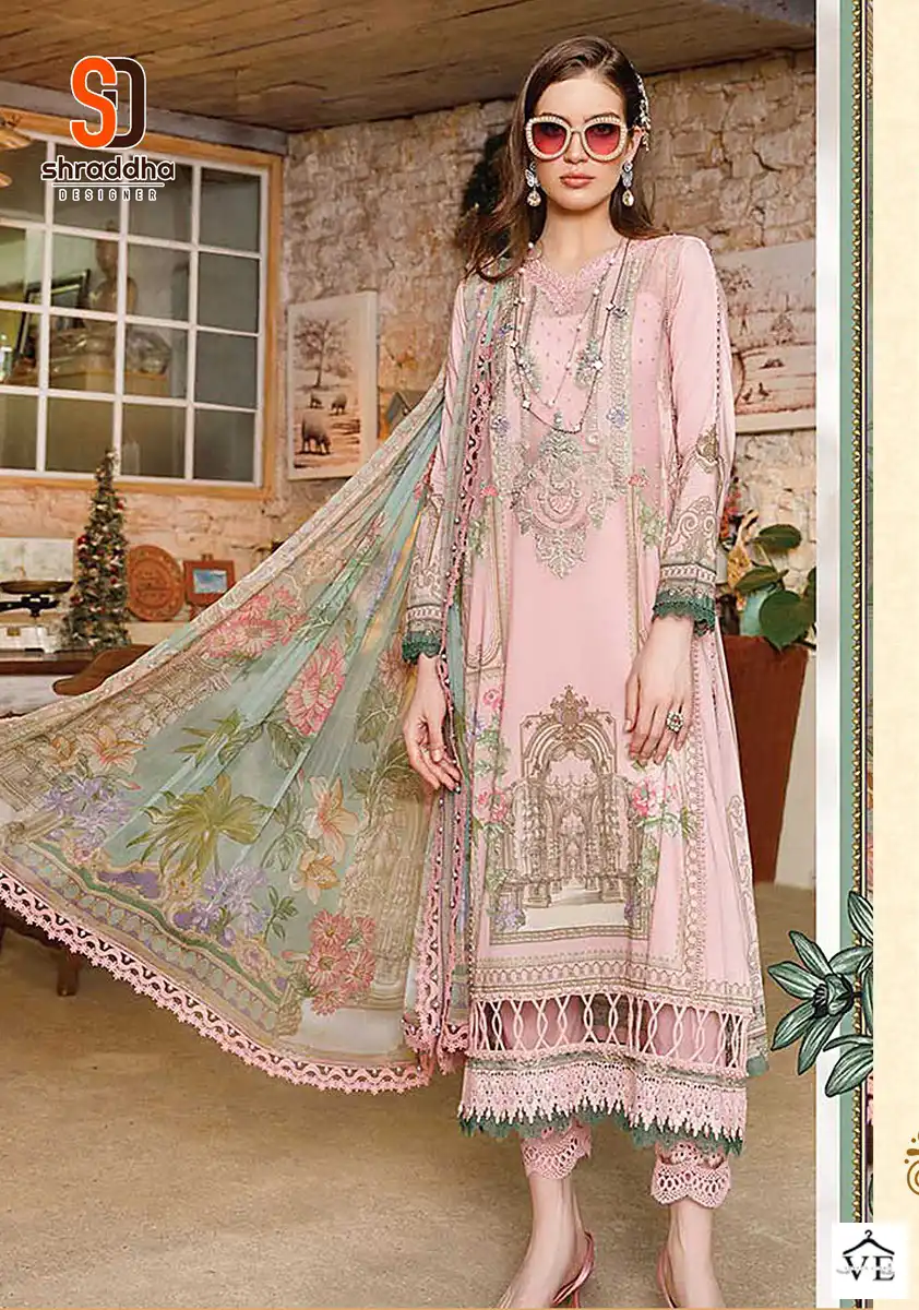 Sharaddha M Print Vol-14 Lawn Cotton Wholesale Pakistani Salwar Suit Catalog — Wholesale Salwar Suits, MPA wholesale from Surat - Gallery Image 2