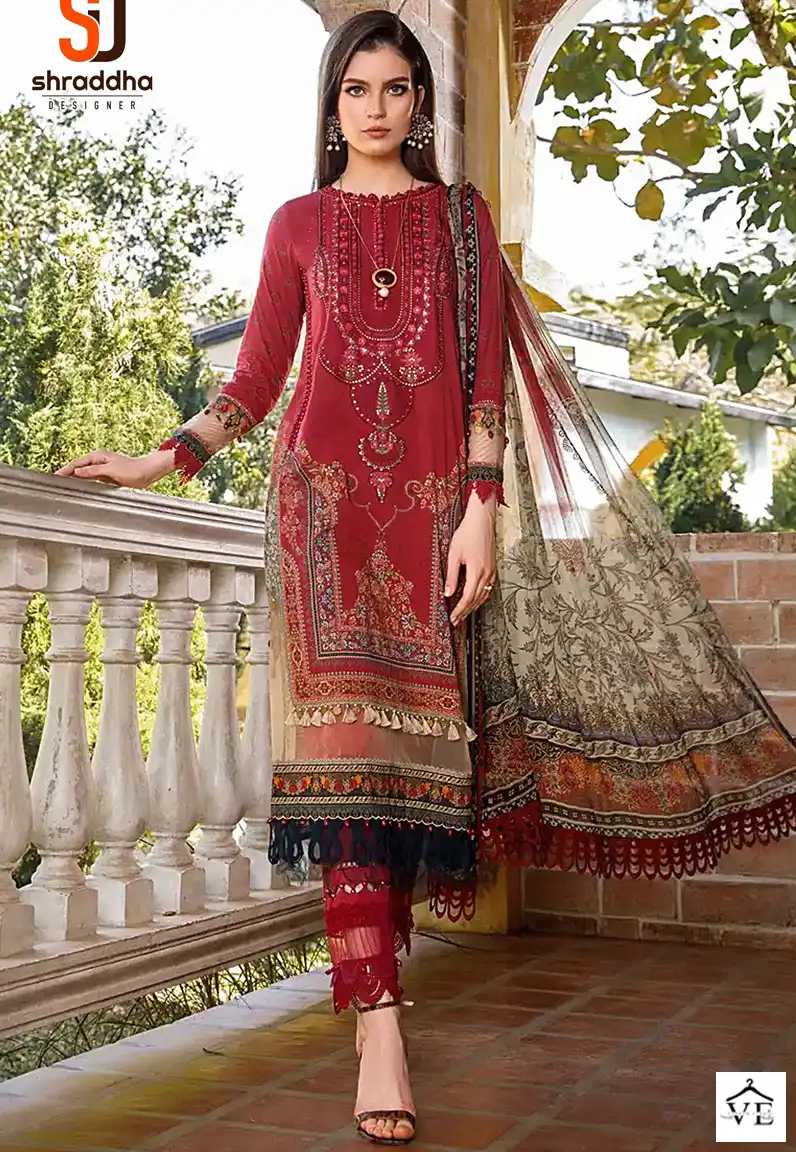Sharaddha M Print Vol-14 Lawn Cotton Wholesale Pakistani Salwar Suit Catalog — Wholesale Salwar Suits, MPA wholesale from Surat — view 1