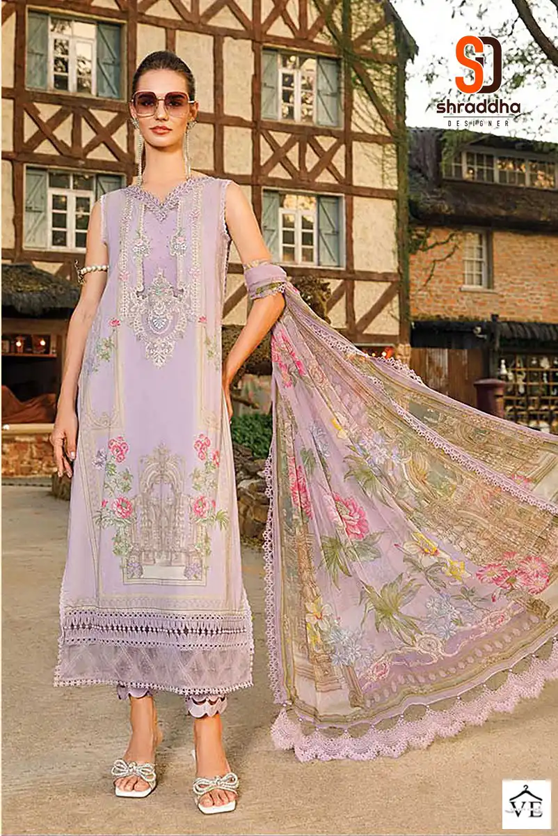 Sharaddha M Print Vol-14 Lawn Cotton Wholesale Pakistani Salwar Suit Catalog — Wholesale Salwar Suits, MPA wholesale from Surat - Gallery Image 3
