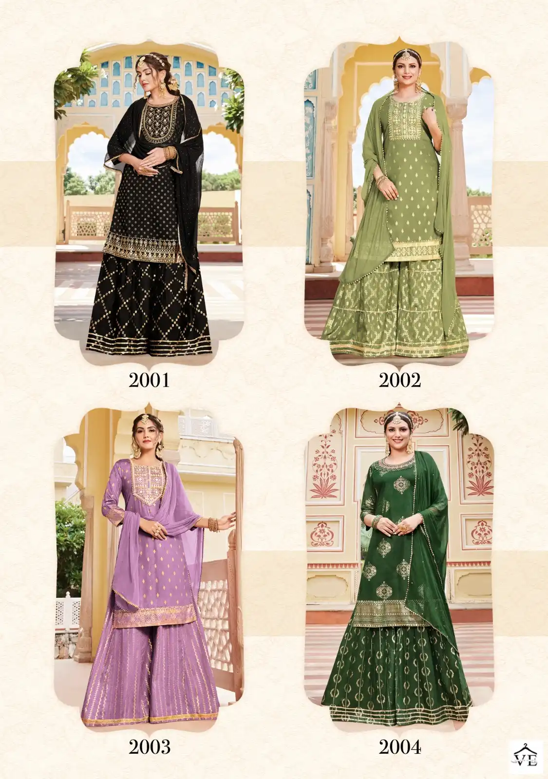Kajal Style Maan Vol 2 Chanderi Wholesale Kurti Sharara Dupatta Catalog — Wholesale Salwar Suits, MPA wholesale from Surat - Gallery Image 9