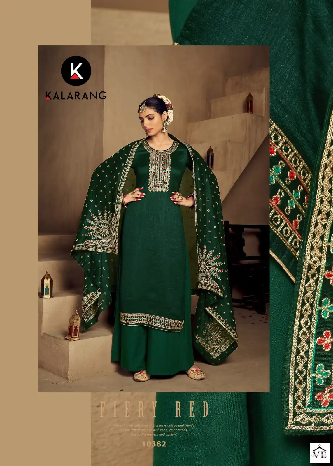 Kalarang Maansi Pure Vichitra Silk Wholesale Salwar Suit Catalog — Wholesale Salwar Suits, MPA wholesale from Surat - Gallery Image 5