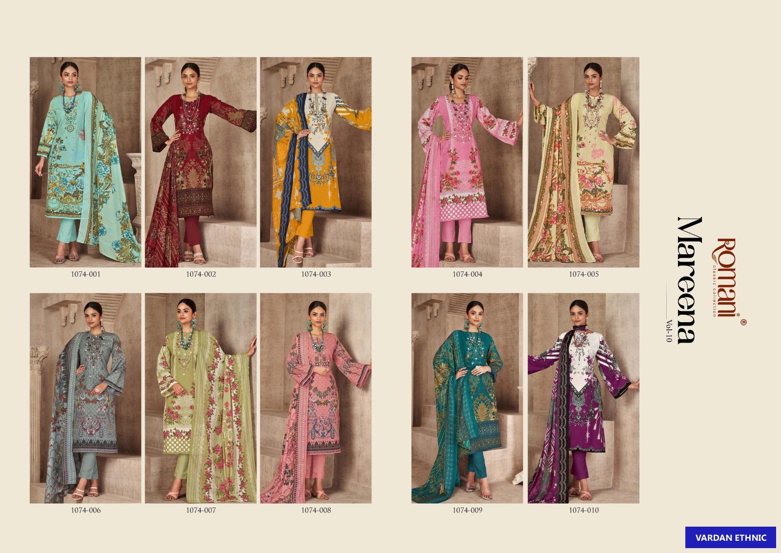Romani Maeena Vol 10 Cotton Wholesale Pakistani Salwar Suit Catalog — Wholesale Salwar Suits, MPA wholesale from Surat — view 11
