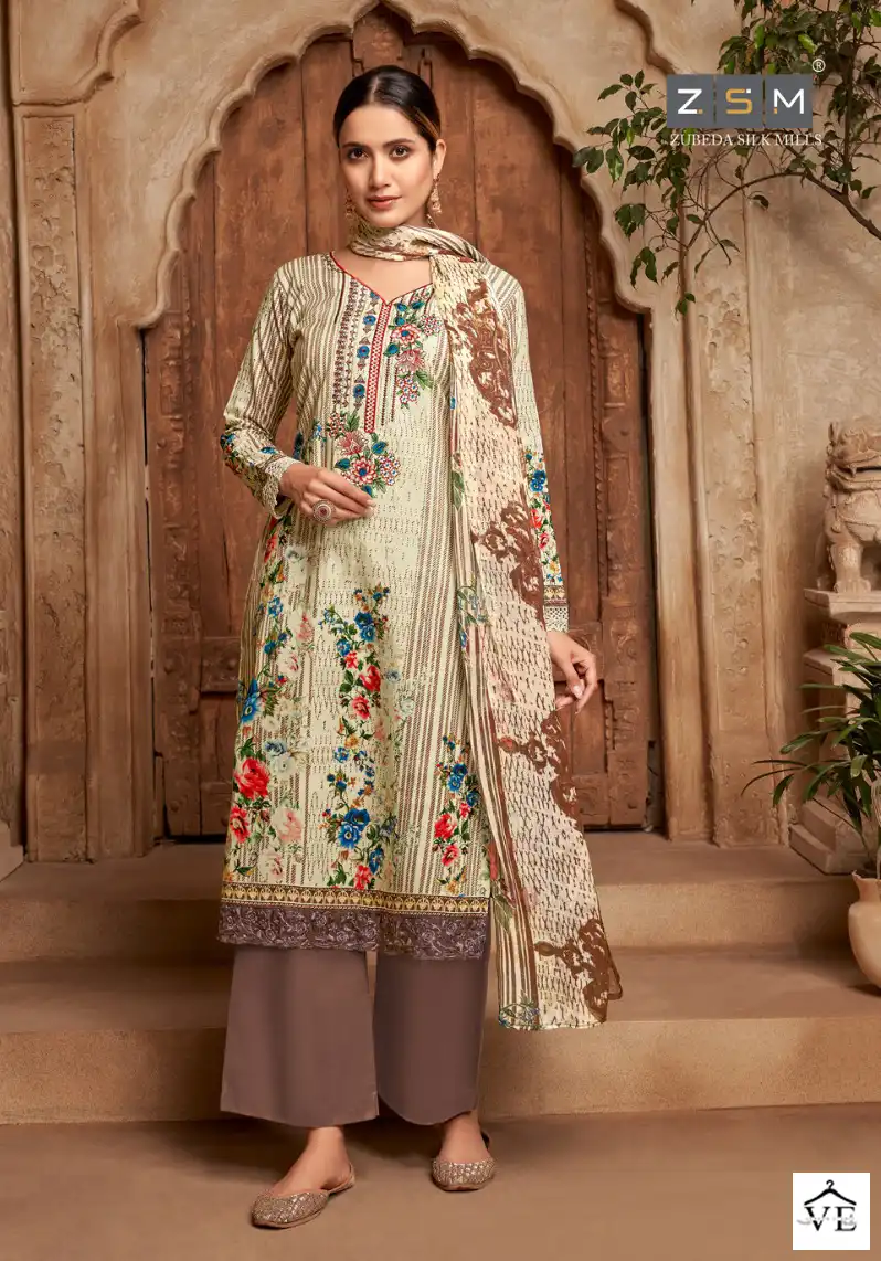 Z.S.M. Maheen Pure Lawn Wholesale Pakistani Salwar Suit Catalog - Image 5