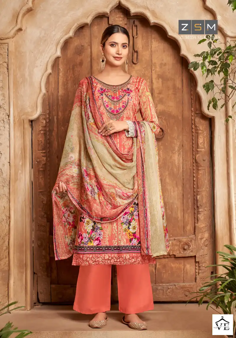Z.S.M. Maheen Pure Lawn Wholesale Pakistani Salwar Suit Catalog - Image 6