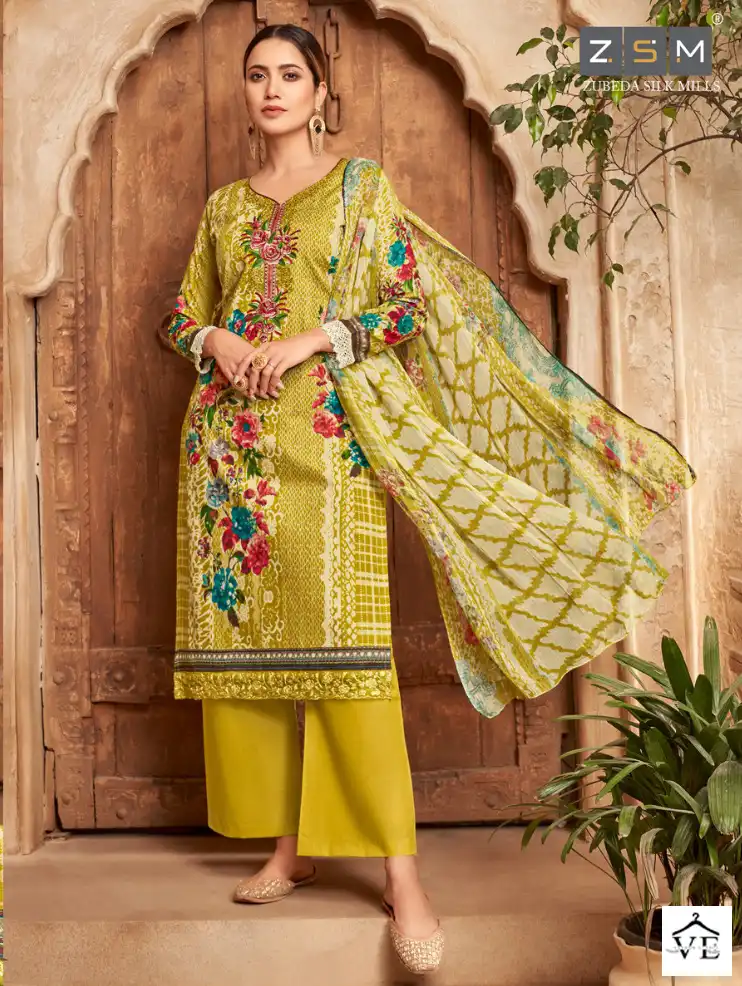 Z.S.M. Maheen Pure Lawn Wholesale Pakistani Salwar Suit Catalog - Image 2