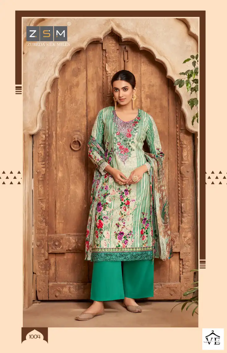 Z.S.M. Maheen Pure Lawn Wholesale Pakistani Salwar Suit Catalog - Image 3