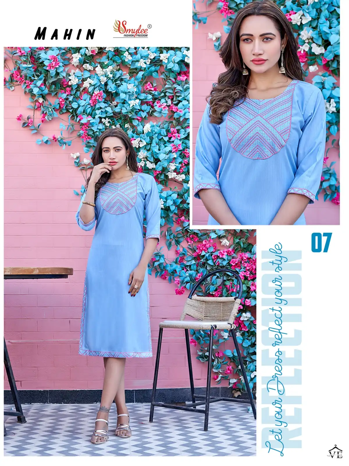 Rung Mahin Heavy Supreme Mink Wholesale Kurti Catalog — Wholesale Kurtis, MPA wholesale from Surat - Gallery Image 2