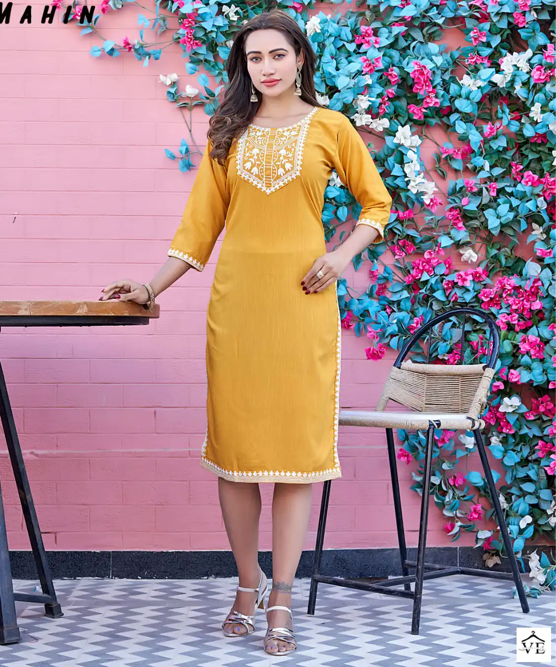 Rung Mahin Heavy Supreme Mink Wholesale Kurti Catalog — Wholesale Kurtis, MPA wholesale from Surat — view 1