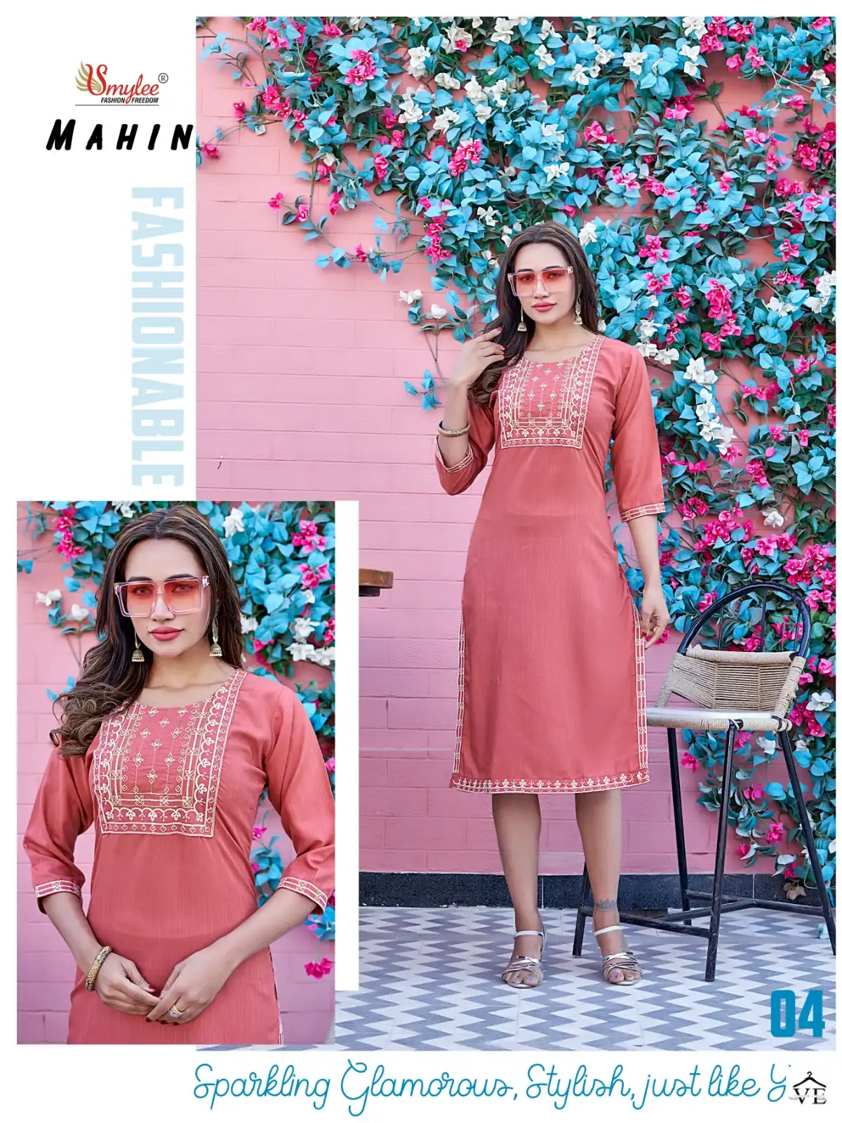 Rung Mahin Heavy Supreme Mink Wholesale Kurti Catalog — Wholesale Kurtis, MPA wholesale from Surat - Gallery Image 4