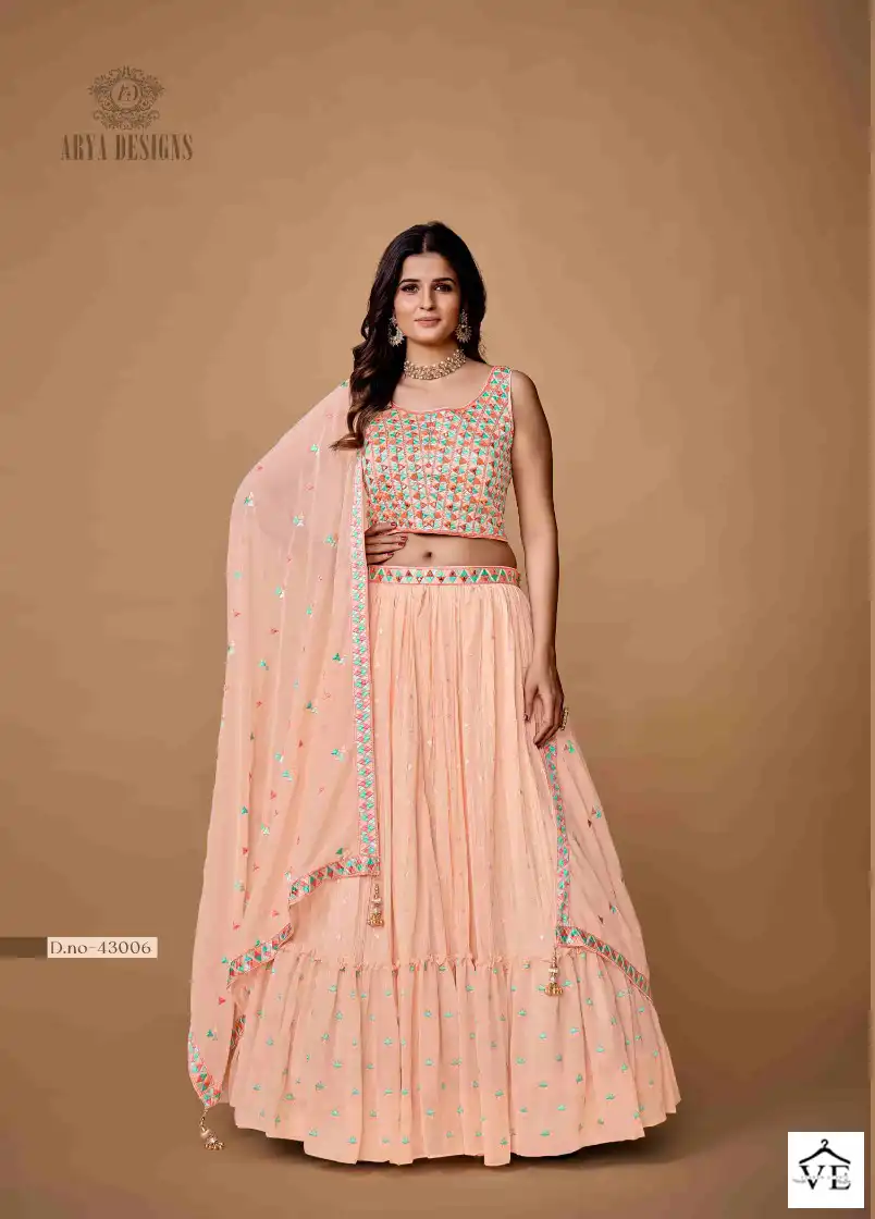 Arya Designs Mahira Vol 2 Georgette Wholesale Designer Readymade Lehenga Catalog — Wholesale Lehenga, MPA wholesale from Surat — view 5