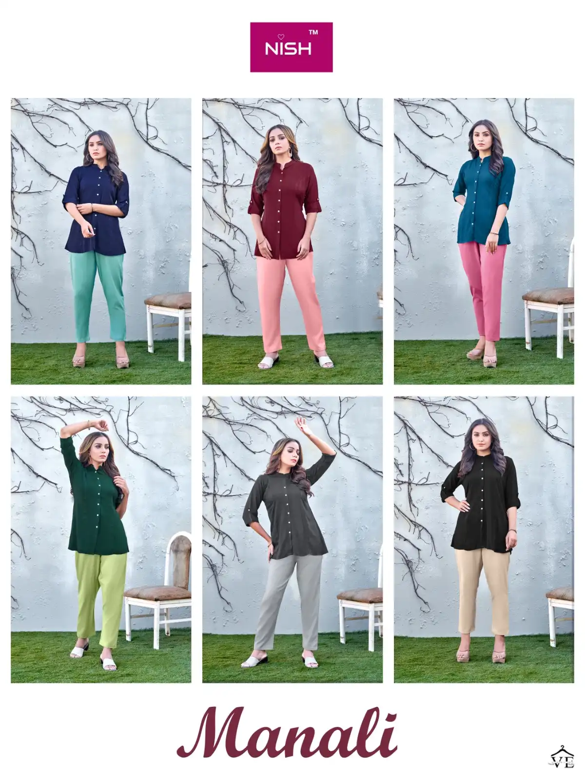 Nish Manali Heavy Bombay Wrinkle Rayon Wholesale Kurti Pant Catalog — Wholesale Kurtis, MPA wholesale from Surat — view 7