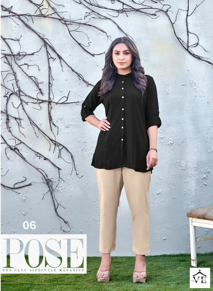 Nish Manali Heavy Bombay Wrinkle Rayon Wholesale Kurti Pant Catalog — Wholesale Kurtis, MPA wholesale from Surat - Gallery Image 4