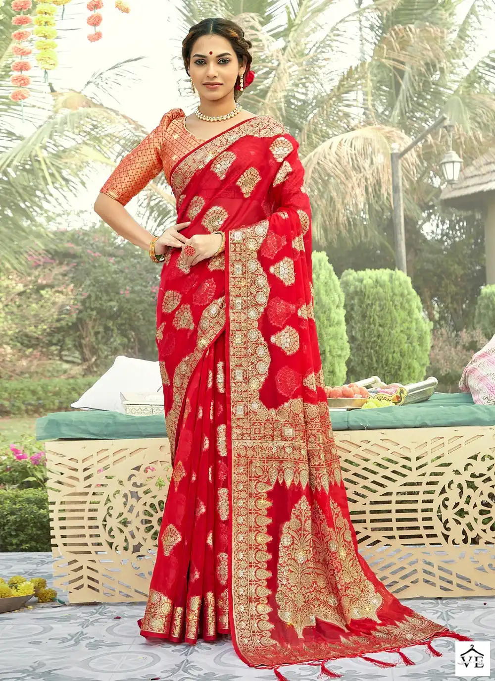 Sangam Manbhawan Organza Wholesale Saree Catalog — Wholesale Sarees, MPA wholesale from Surat - Gallery Image 3