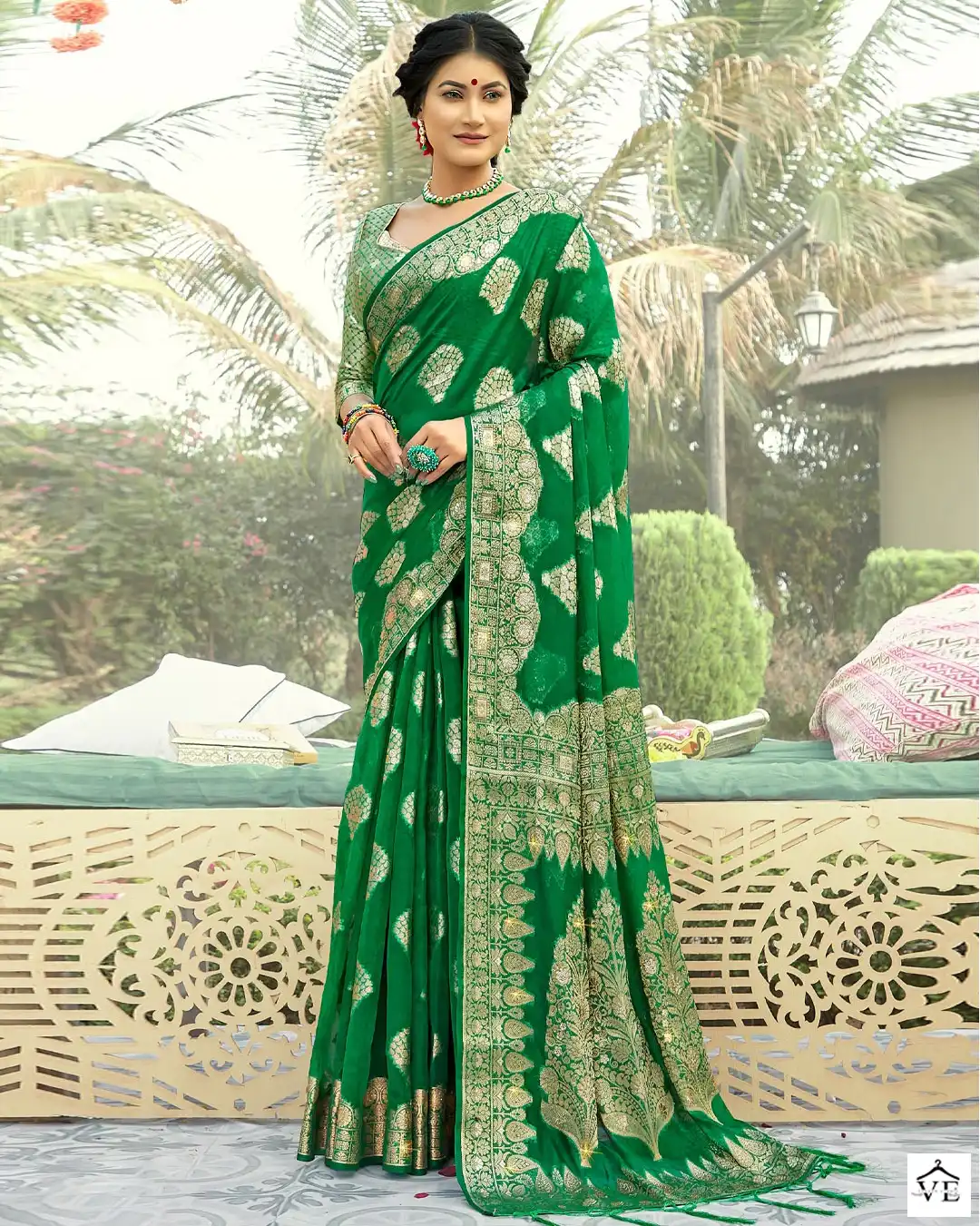 Sangam Manbhawan Organza Wholesale Saree Catalog — Wholesale Sarees, MPA wholesale from Surat — view 1