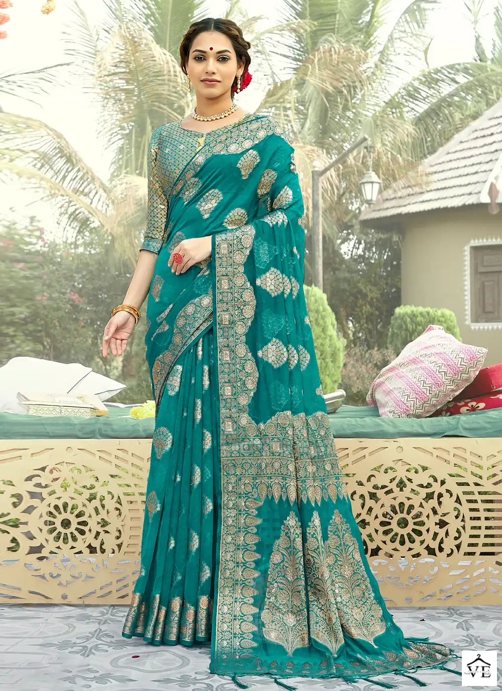 Sangam Manbhawan Organza Wholesale Saree Catalog — Wholesale Sarees, MPA wholesale from Surat - Gallery Image 5