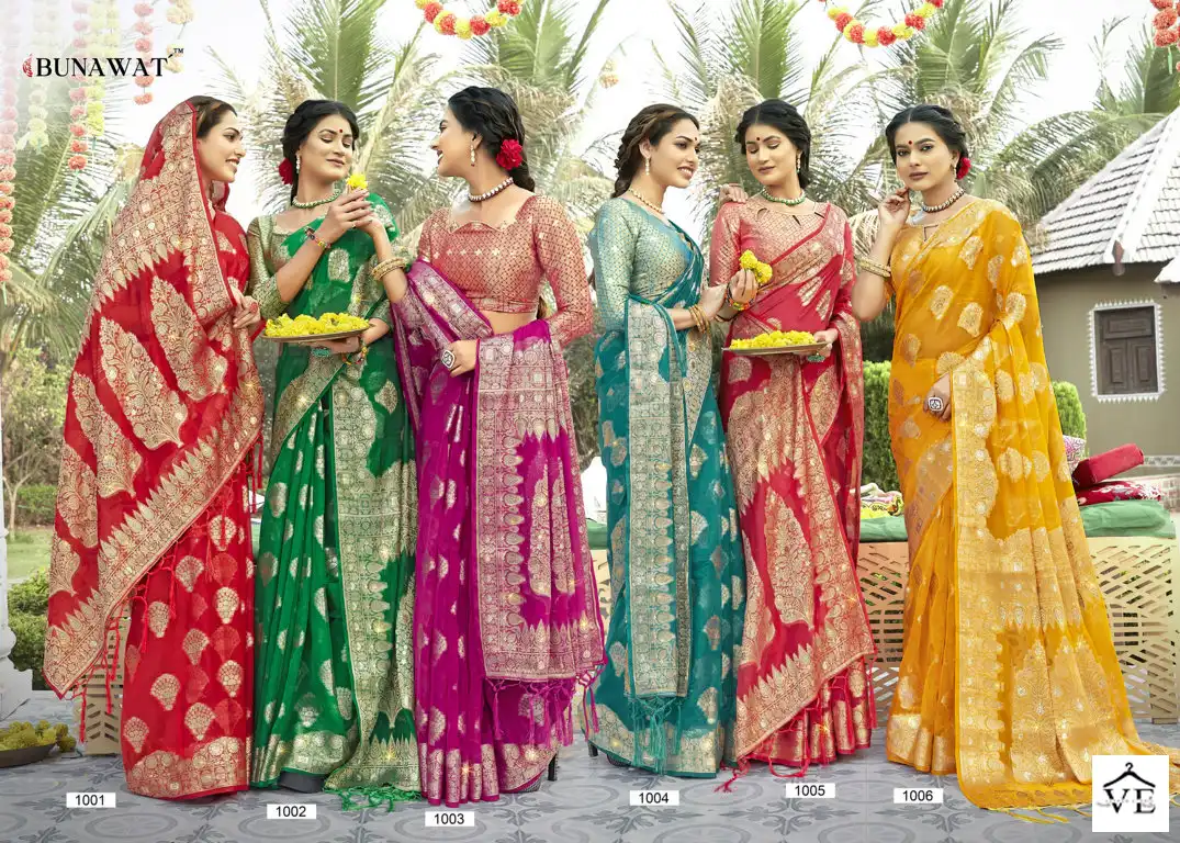 Sangam Manbhawan Organza Wholesale Saree Catalog — Wholesale Sarees, MPA wholesale from Surat — view 7
