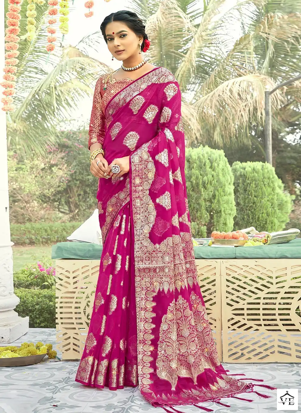 Sangam Manbhawan Organza Wholesale Saree Catalog — Wholesale Sarees, MPA wholesale from Surat - Gallery Image 6