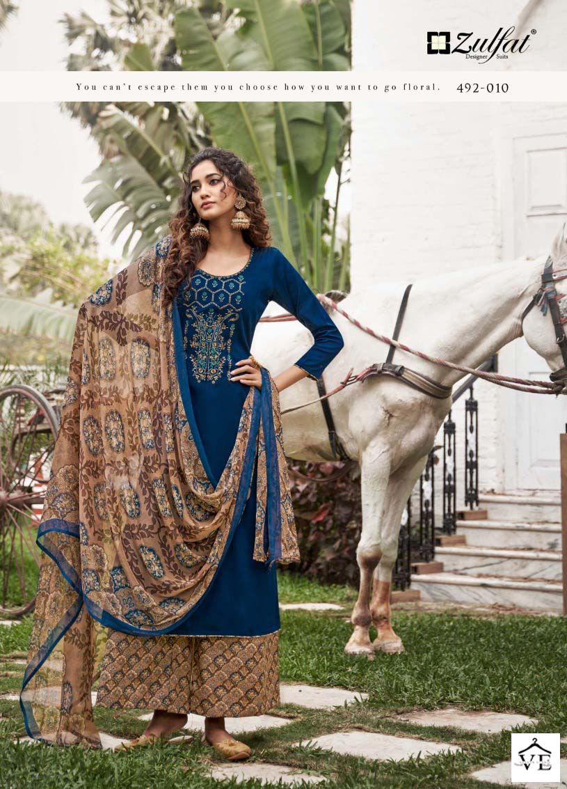 Zulfat Designer Mandakini Jam Cotton Wholesale Salwar Suit Catalog — Wholesale Salwar Suits, MPA wholesale from Surat - Gallery Image 9