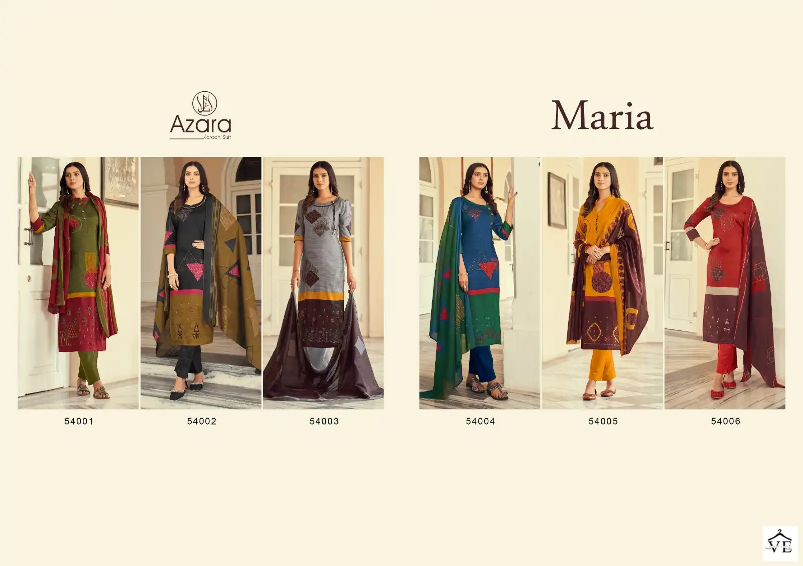 Azara Maria Pure Jam Cotton Wholesale Salwar Suit Catalog — Wholesale Salwar Suits, MPA wholesale from Surat — view 7