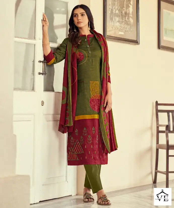 Azara Maria Pure Jam Cotton Wholesale Salwar Suit Catalog — Wholesale Salwar Suits, MPA wholesale from Surat — view 1