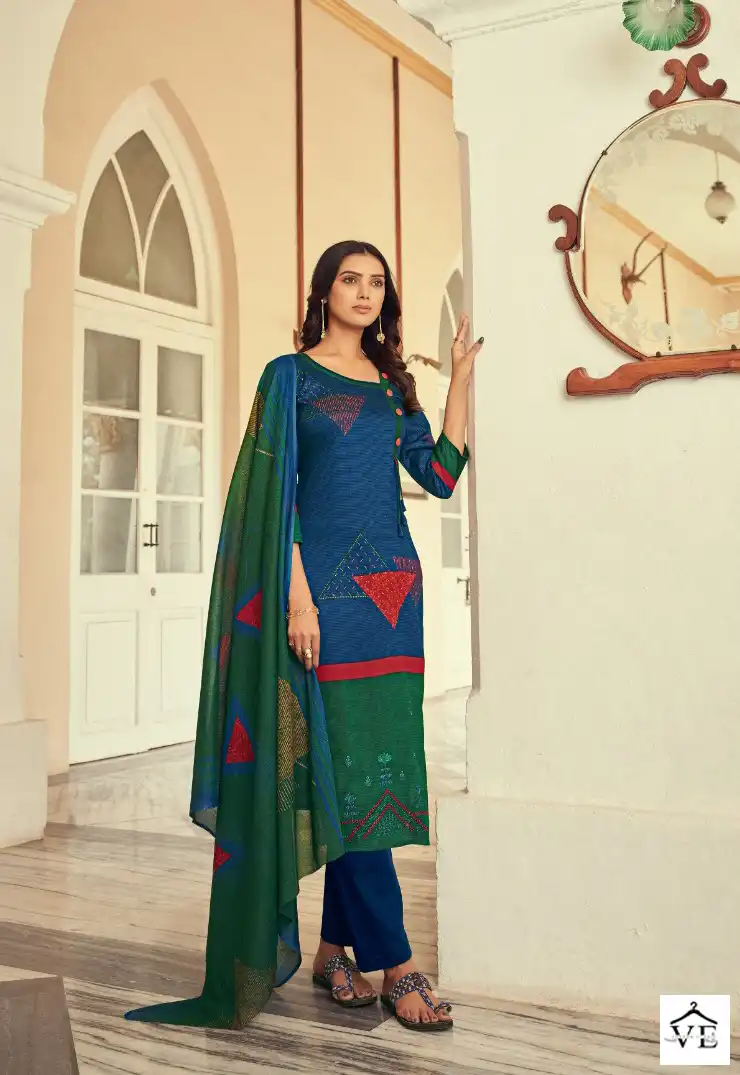 Azara Maria Pure Jam Cotton Wholesale Salwar Suit Catalog — Wholesale Salwar Suits, MPA wholesale from Surat - Gallery Image 3