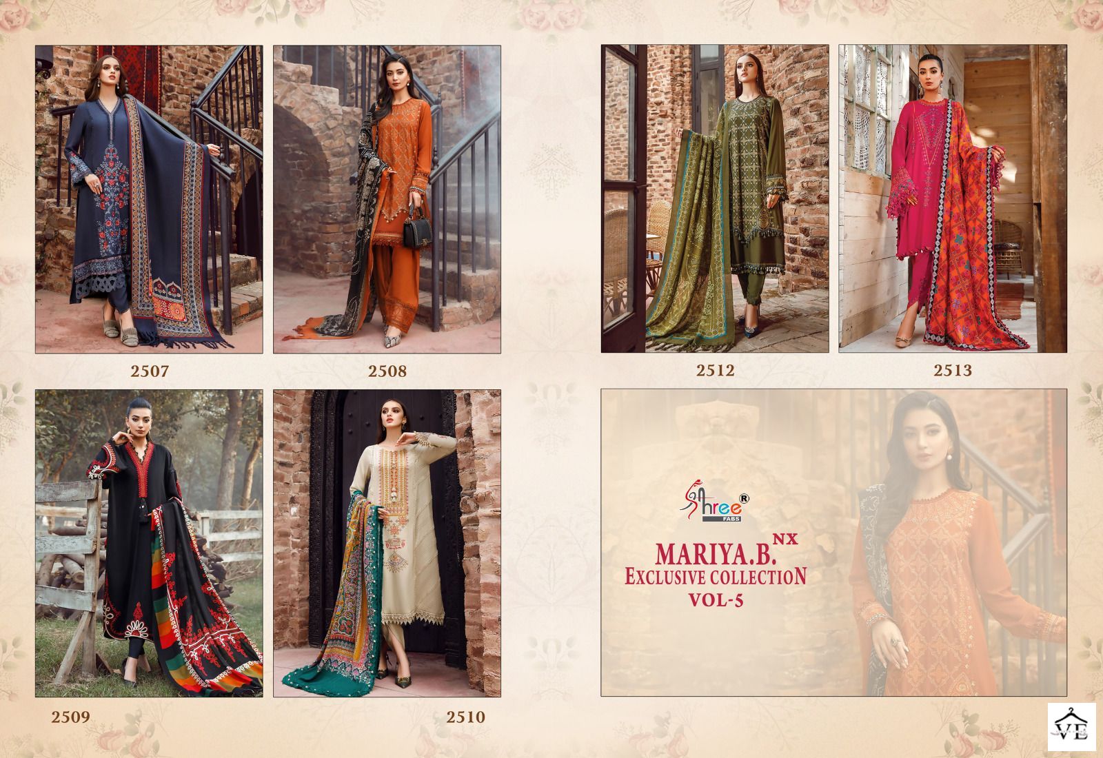 Shree Fabs Maria B Exclusive Collection Vol 5 Nx Cotton Wholesale Pakistani Salwar Suit Catalog — Wholesale Salwar Suits, MPA wholesale from Surat — view 7