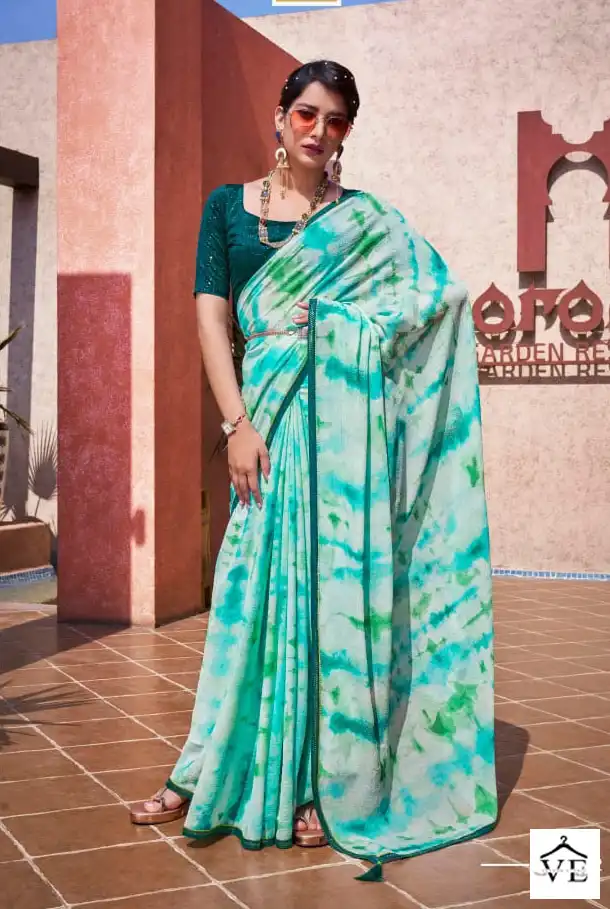5D Designer Marie Gold Gulmohar Wholesale Saree Catalog — Wholesale Sarees, MPA wholesale from Surat — view 2