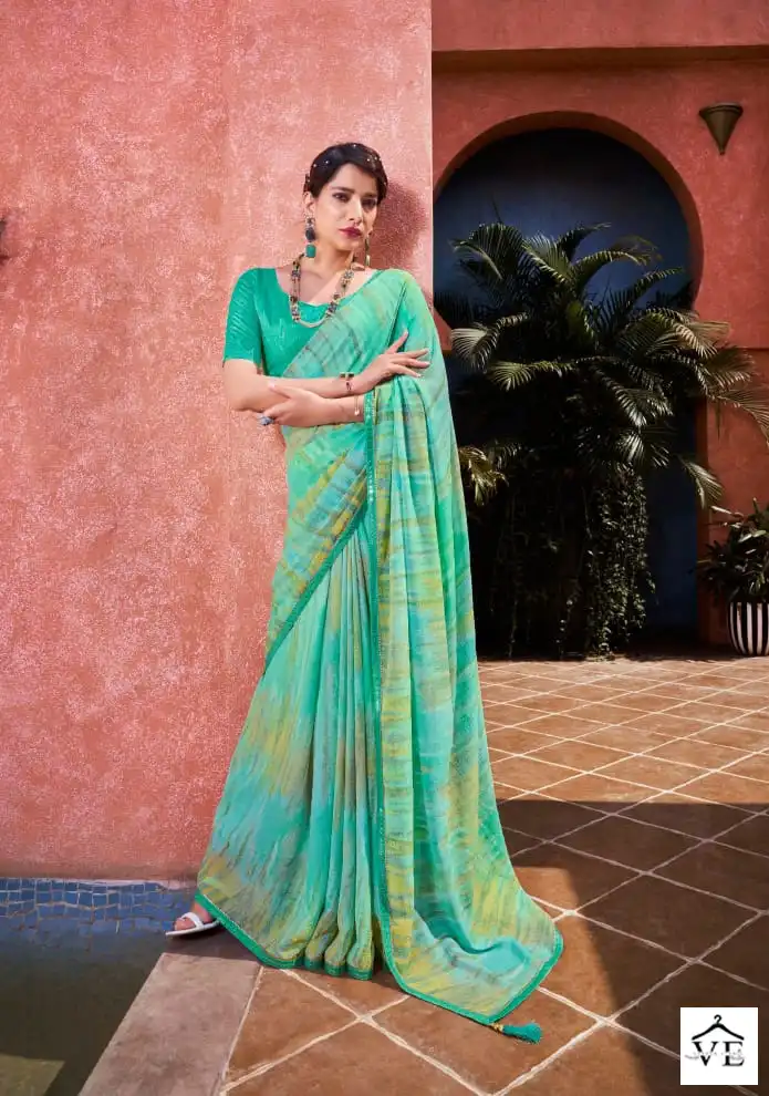 5D Designer Marie Gold Gulmohar Wholesale Saree Catalog — Wholesale Sarees, MPA wholesale from Surat — view 3