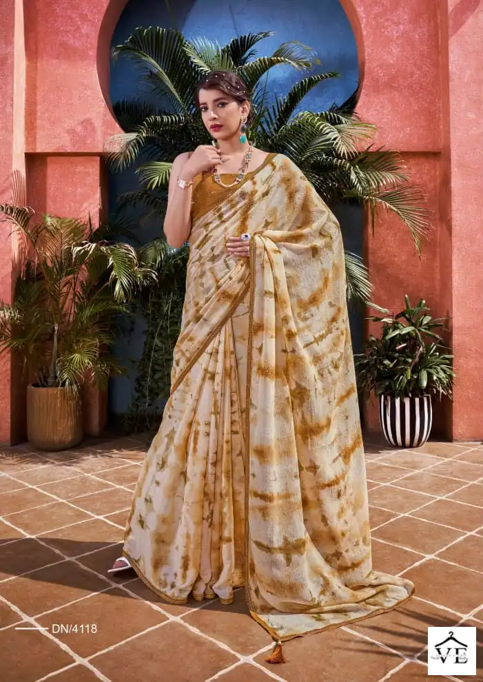 5D Designer Marie Gold Gulmohar Wholesale Saree Catalog — Wholesale Sarees, MPA wholesale from Surat — view 4