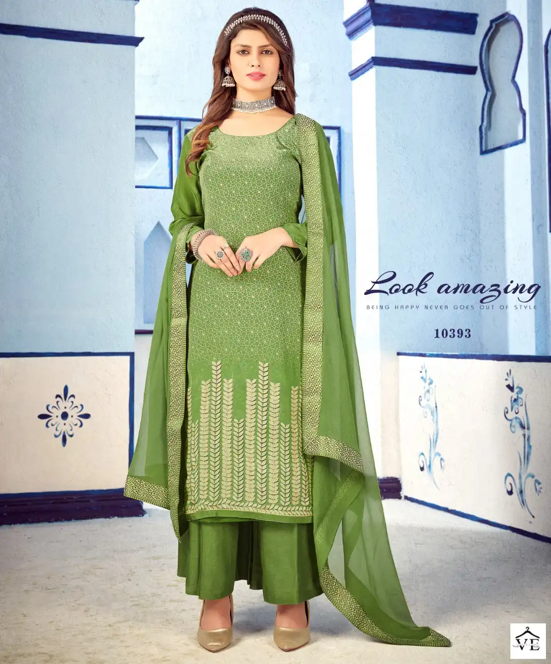 Fourdots Mayra Pure Natural Crepe Wholesale Salwar Suit Catalog — Wholesale Salwar Suits, Four Dots wholesale from Surat — view 1