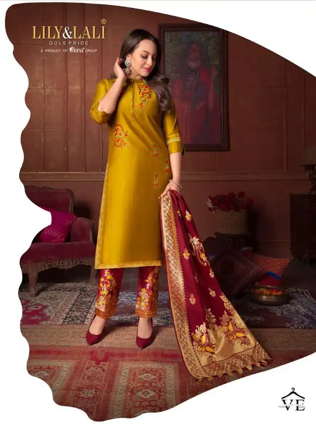 Lily & Lali Meenakari-2 Bemberg Silk Wholesale Readymade Salwar Suit Catalog — Wholesale Salwar Suits, MPA wholesale from Surat - Gallery Image 6