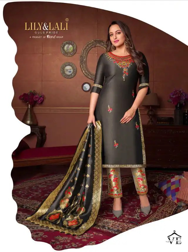 Lily & Lali Meenakari-2 Bemberg Silk Wholesale Readymade Salwar Suit Catalog — Wholesale Salwar Suits, MPA wholesale from Surat - Gallery Image 7