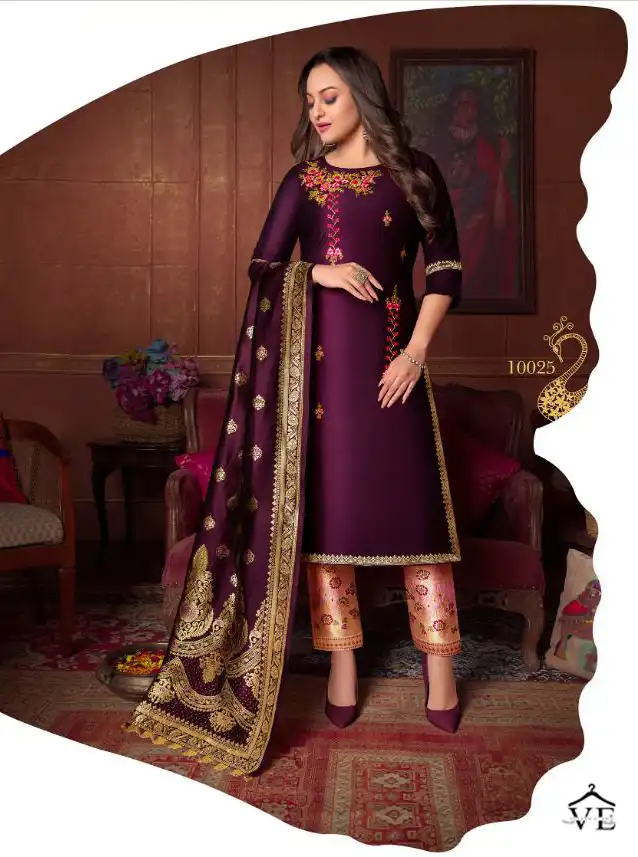 Lily & Lali Meenakari-2 Bemberg Silk Wholesale Readymade Salwar Suit Catalog — Wholesale Salwar Suits, MPA wholesale from Surat - Gallery Image 2