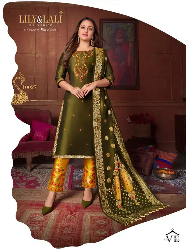 Lily & Lali Meenakari-2 Bemberg Silk Wholesale Readymade Salwar Suit Catalog — Wholesale Salwar Suits, MPA wholesale from Surat - Gallery Image 3