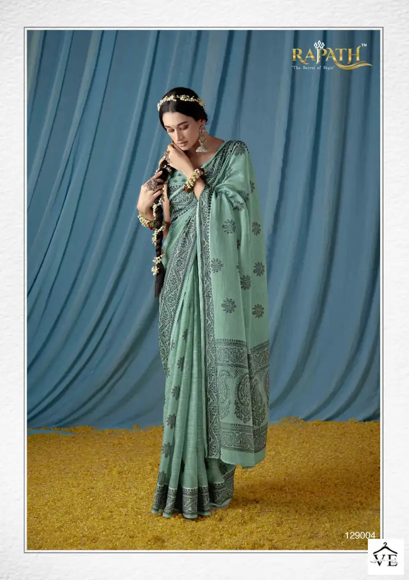 Rajpath Meera Lakhnawi Linen Wholesale Saree Catalog - Image 2