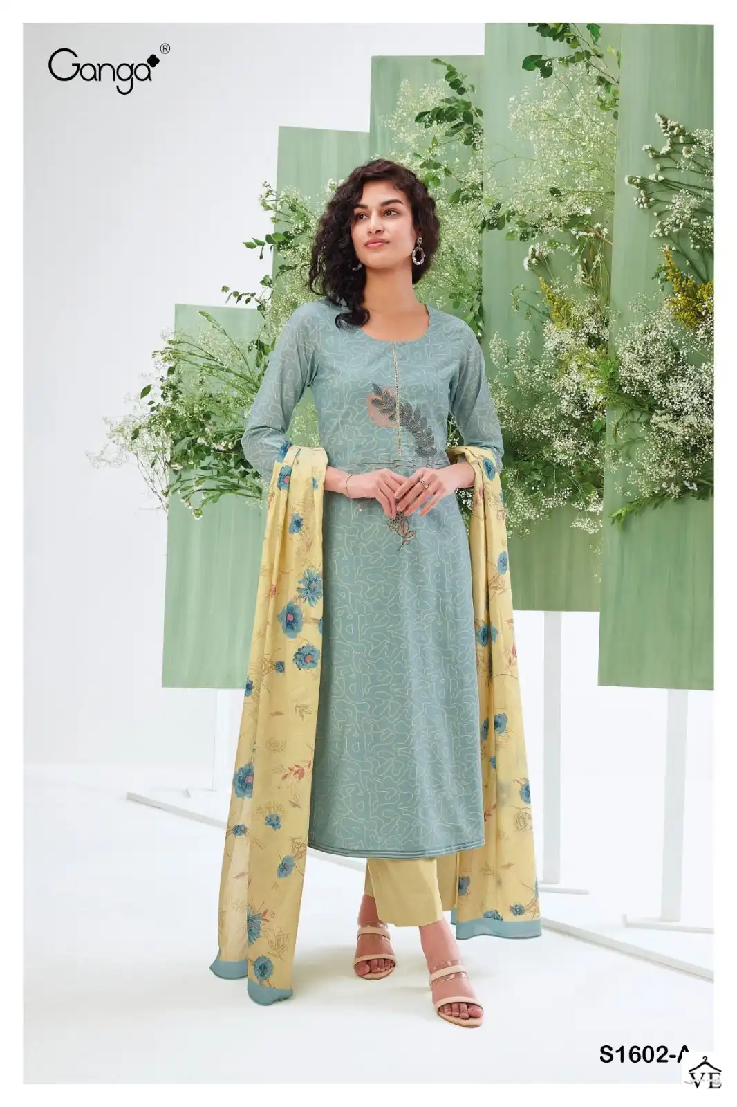 Ganga Megha 1602 Premium Cotton Wholesale Salwar Suit Catalog — Wholesale Salwar Suits, MPA wholesale from Surat - Gallery Image 3