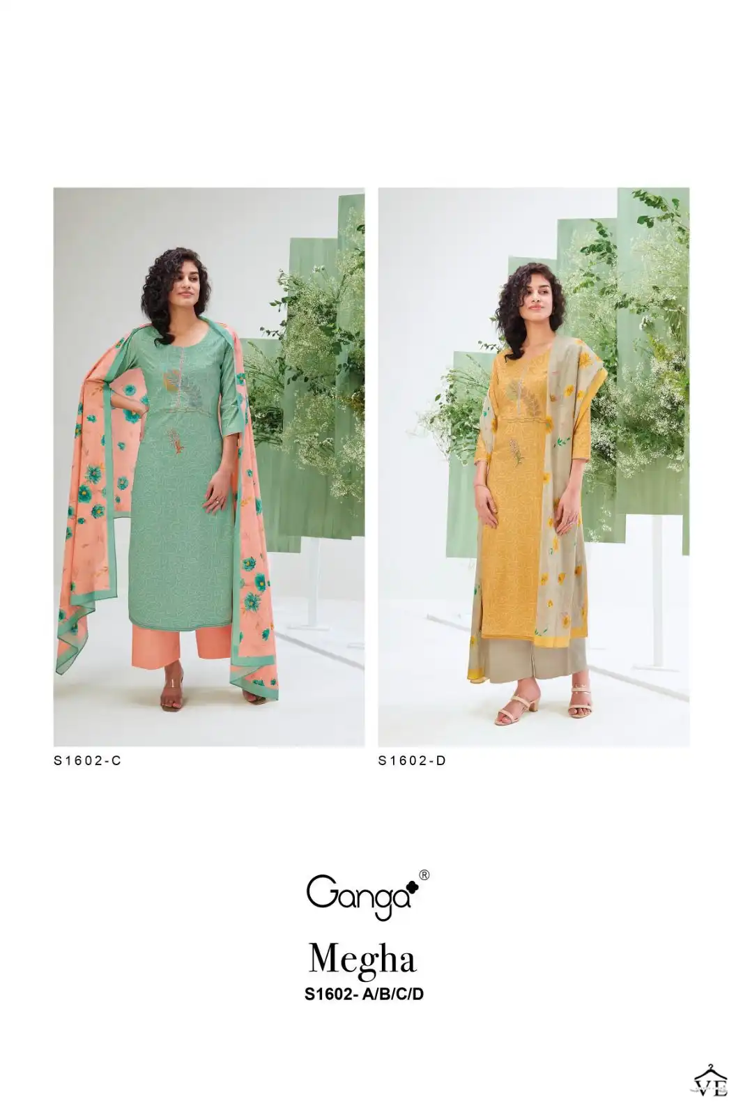 Ganga Megha 1602 Premium Cotton Wholesale Salwar Suit Catalog — Wholesale Salwar Suits, MPA wholesale from Surat — view 6